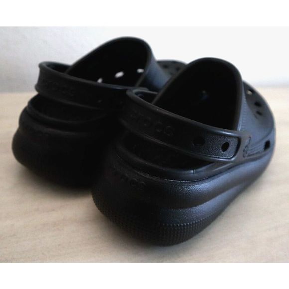 Crocs Classic 207708-001 Unisex Kid's Sz j1 Black Cutie Crush Clogs - Picture 3 of 9